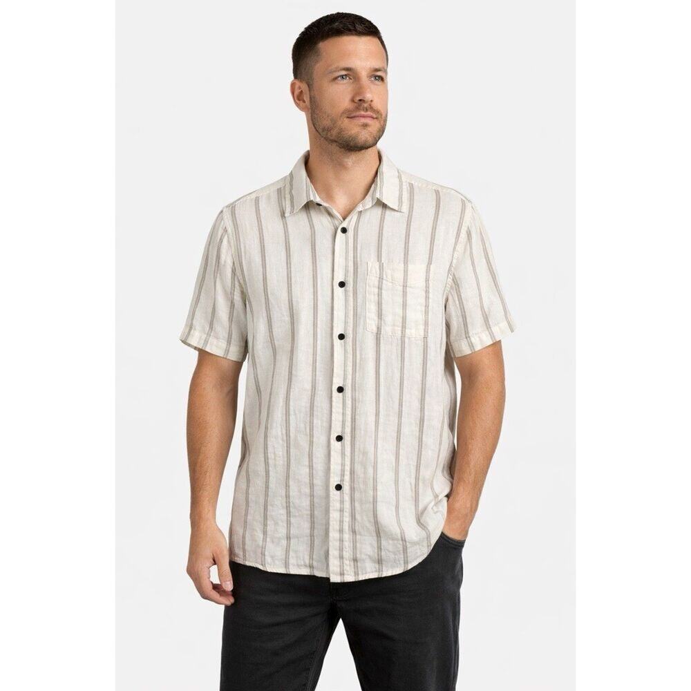 Katin Camp Button Up Shirt Men's Size L Short Sleeve Beach Surfer Outdoor